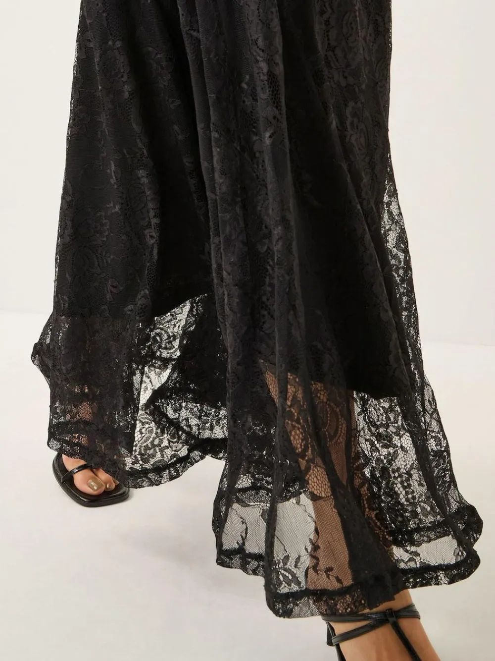 Monsoon Black Luna Lace Maxi Skirt^Women Skirts