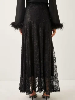 Monsoon Black Luna Lace Maxi Skirt^Women Skirts