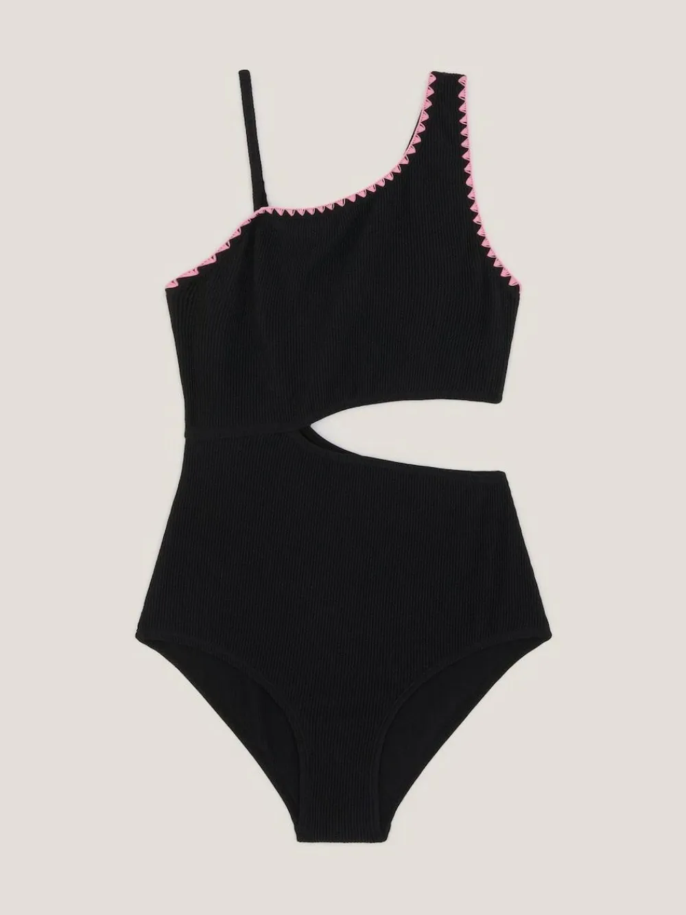Online Monsoon Black Stitch Cut Out Swimsuit