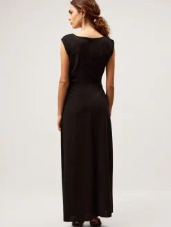 New Monsoon Black Tansy Sparkle Trim Jersey Maxi Dress