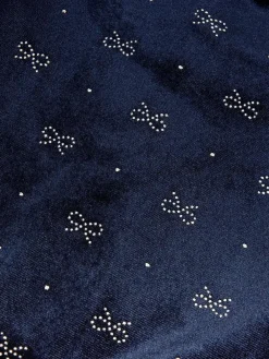 Monsoon Blue Bow Embellished Velvet Flare Jumpsuit^ Jumpsuits & Playsuits