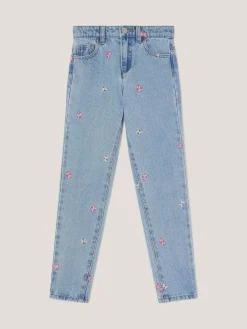 Monsoon Blue Butterfly Embroidered Straight Leg Jeans^ Jeans & Joggers|Jeans