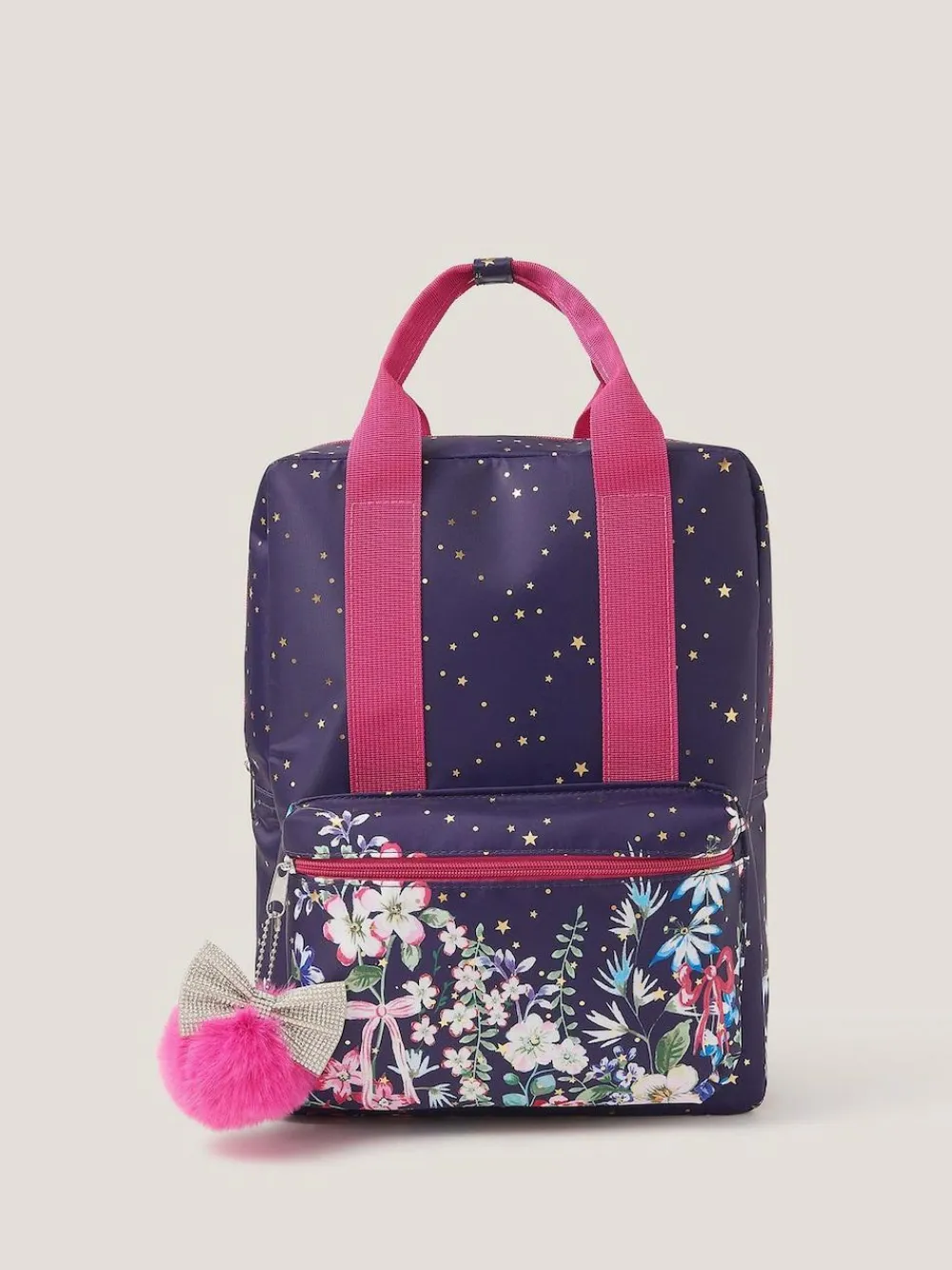 Monsoon Blue Floral Print School Backpack^ Bags