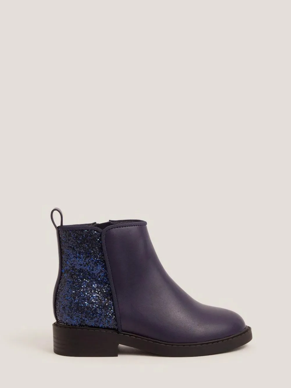New Monsoon Blue Glitter Ankle Boots