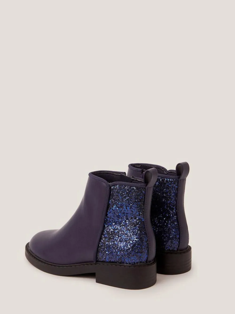 New Monsoon Blue Glitter Ankle Boots