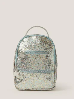 Monsoon Blue Glitter Charm Backpack^ Bags