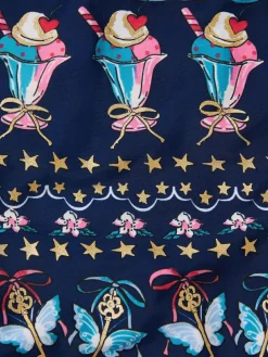 Monsoon Blue Ice Cream Print Swimsuit