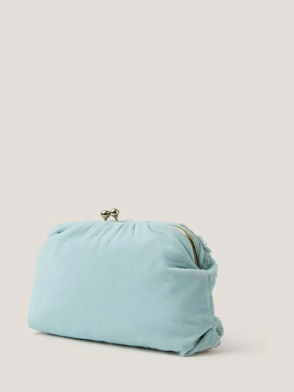 Monsoon Blue Mara Appliqué Flower Clutch^Women Purses