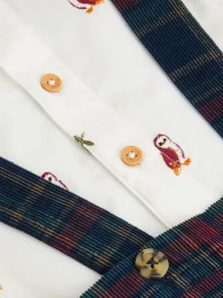 Best Monsoon Blue Newborn Woodland Shirt & Dungarees Set