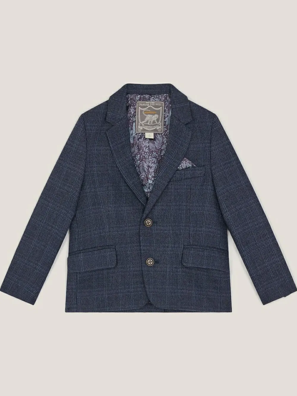 Online Monsoon Blue Oliver Check Pocket Detail Blazer