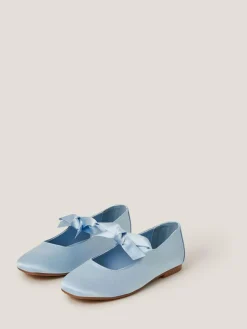 Monsoon Satin Bow Ballet Flats^ Shoes
