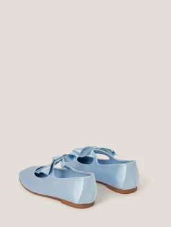 Monsoon Satin Bow Ballet Flats^ Shoes