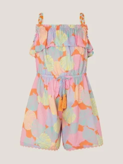 Best Monsoon Blue Shell Print Strappy Playsuit