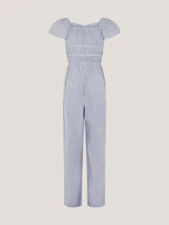 Monsoon Blue Stripe Short Sleeve Jumpsuit^ Jumpsuits & Playsuits