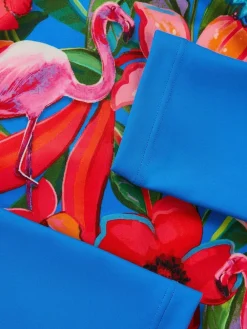 Outlet Monsoon Blue Tropical UPF50+ Long Sleeve Swimsuit