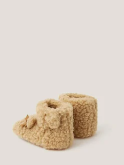Monsoon Brown Baby Teddy Bear Slipper Boots^ Baby Boots|Boots