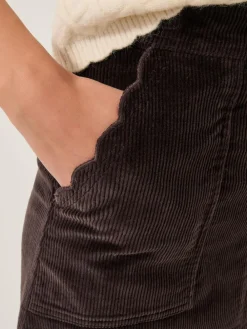 New Monsoon Malika Corduroy Midi Skirt Brown