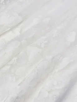 New Monsoon Cream Alicia Satin Floral Embroidered Dress