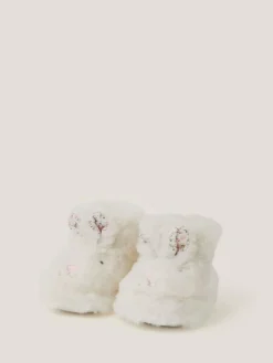 Clearance Monsoon Cream Baby Bunny Slipper Boots