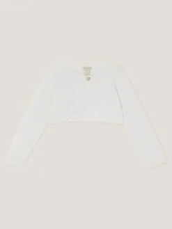 Sale Monsoon Maeve Bow Button Cardigan Cream