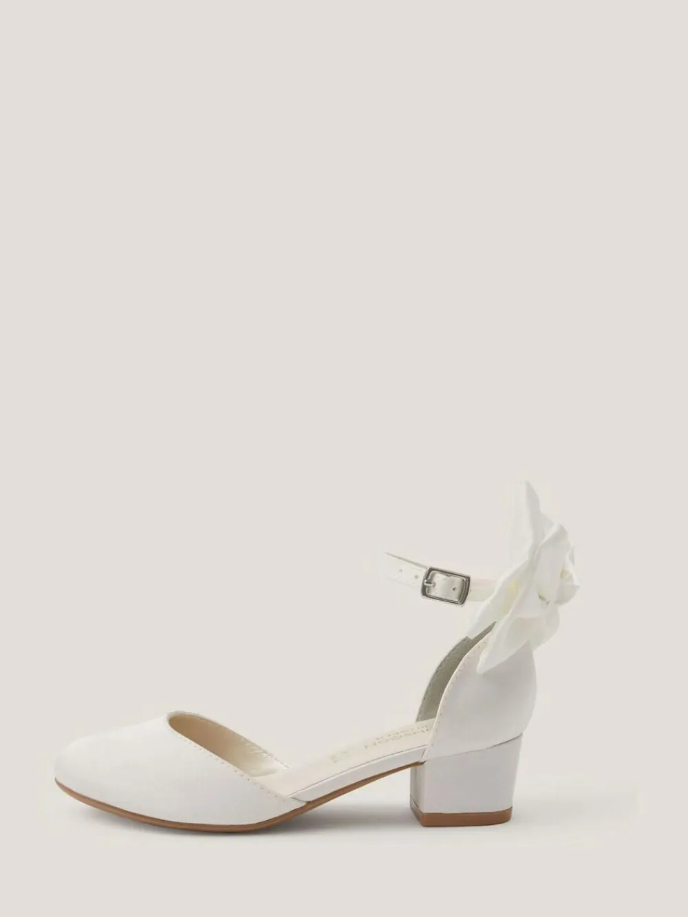 Clearance Monsoon Cream Sara Bow Two Part Heels Shoes