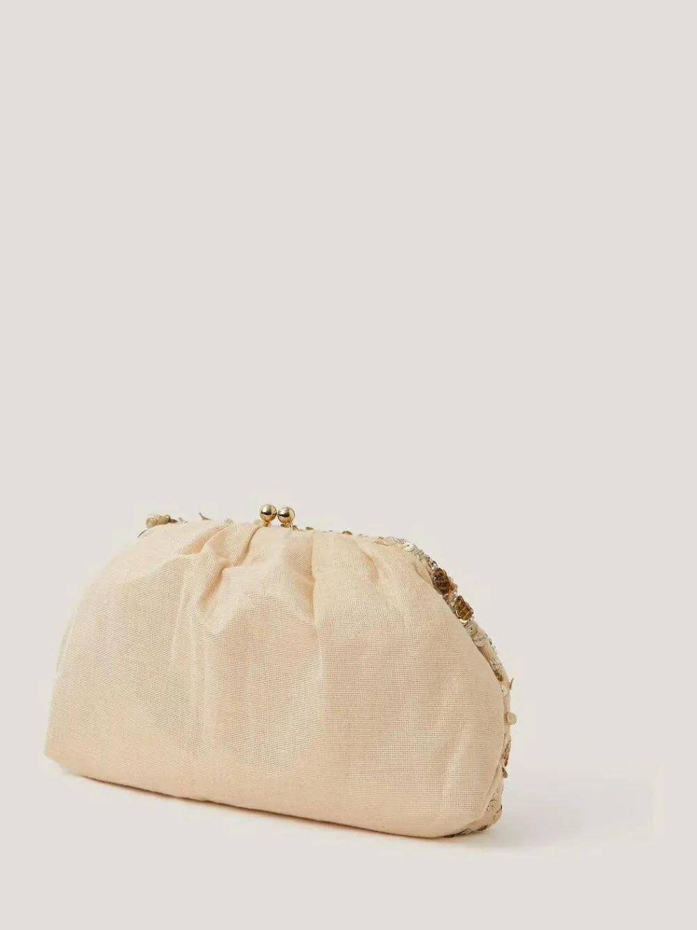 Outlet Monsoon Gold Bloom Floral Embellished Clutch Bag