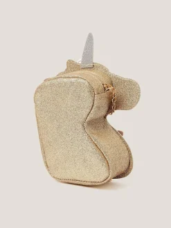 Monsoon Gold Ella Sequin Flower Unicorn Bag^ Bags