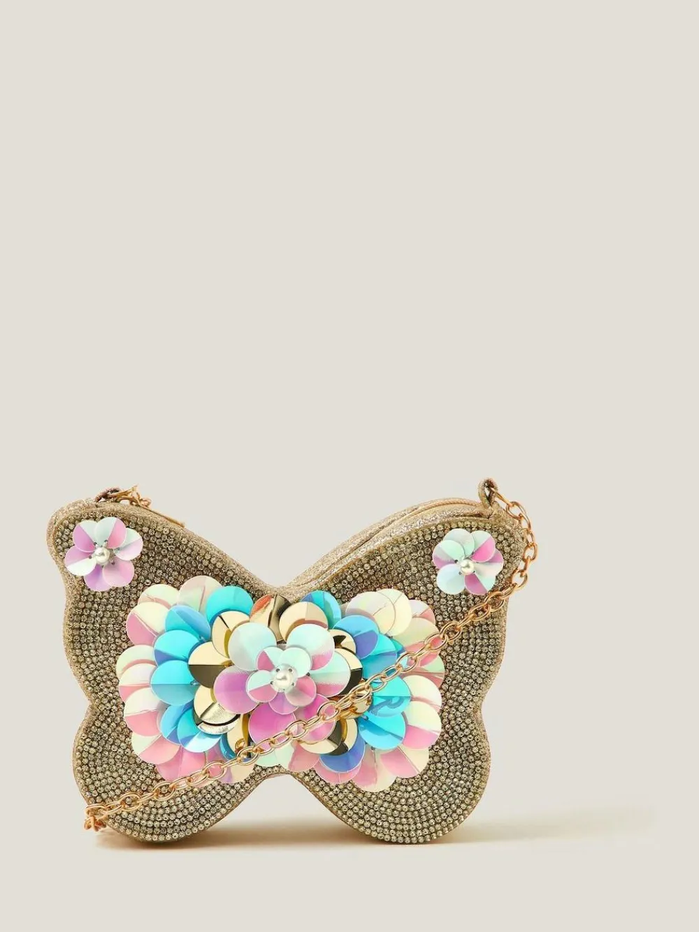 Best Monsoon Gold Sequin Embellished Butterfly Bag