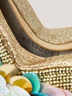 Best Monsoon Gold Sequin Embellished Butterfly Bag