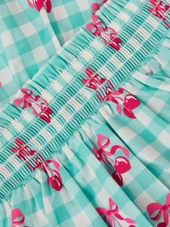 Monsoon Green Gingham Cherry Skirt Set^ Shorts & Skirts