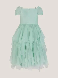 Monsoon Green Scarlet Off The Shoulder Tulle Dress^ Occasionwear