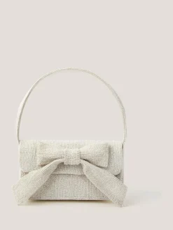 Online Monsoon Natural Ayla Beaded Bow Bag