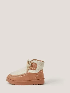 Monsoon Natural Bow Borg Ankle Boots^ Baby Boots|Boots