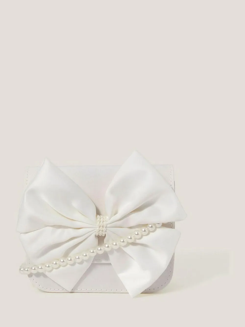 New Monsoon Natural Large Bow Bridesmaid Mini Bag