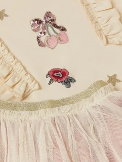 Monsoon Natural Ruffle Top & Embellished Skirt Set^ Shorts & Skirts