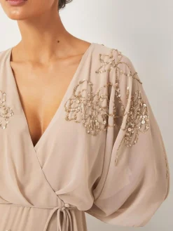 Monsoon Skyla Floral Print Embellished Maxi Wrap Dress^Women Maxi Dresses