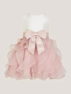 Monsoon Pink Baby Lace Cancan Ruffle Dress^ Dresses