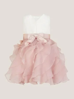 Monsoon Pink Baby Lace Cancan Ruffle Dress^ Dresses