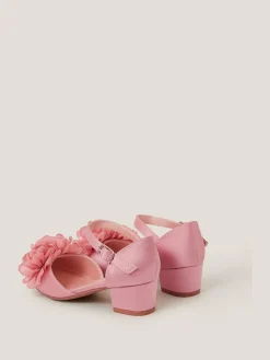 Monsoon Pink Corsage Satin Two Part Heels^ Shoes
