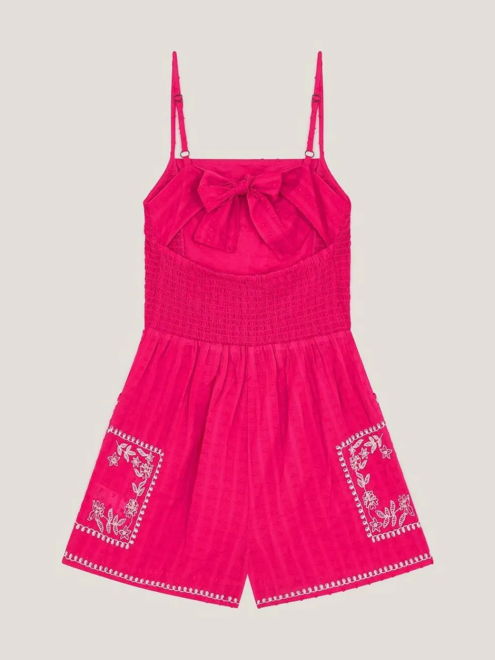 Monsoon Pink Floral Print Embroidered Playsuit^ Jumpsuits & Playsuits