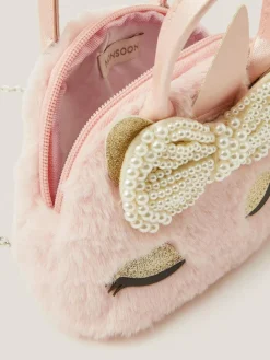 Monsoon Pink Fluffy Bow Unicorn Handbag^ Bags
