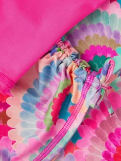 New Monsoon Pink Rainbow Shell Print UPF50+ Long Sleeve Swim Set