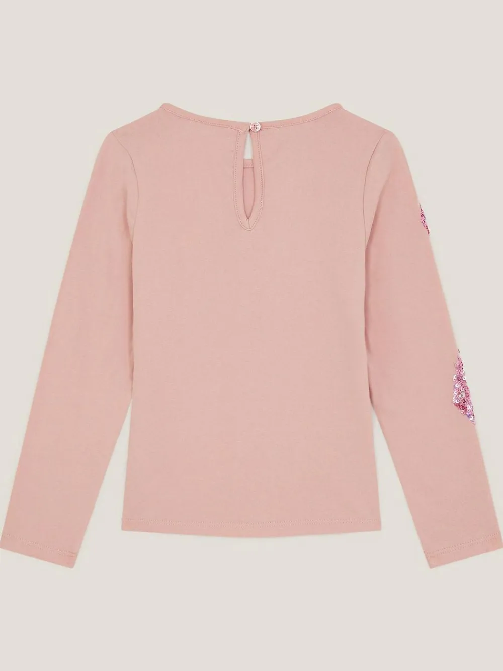 Monsoon Pink Sequin Bow Long Sleeve Top^ T-Shirts