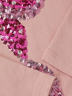 Monsoon Pink Sequin Bow Long Sleeve Top^ T-Shirts