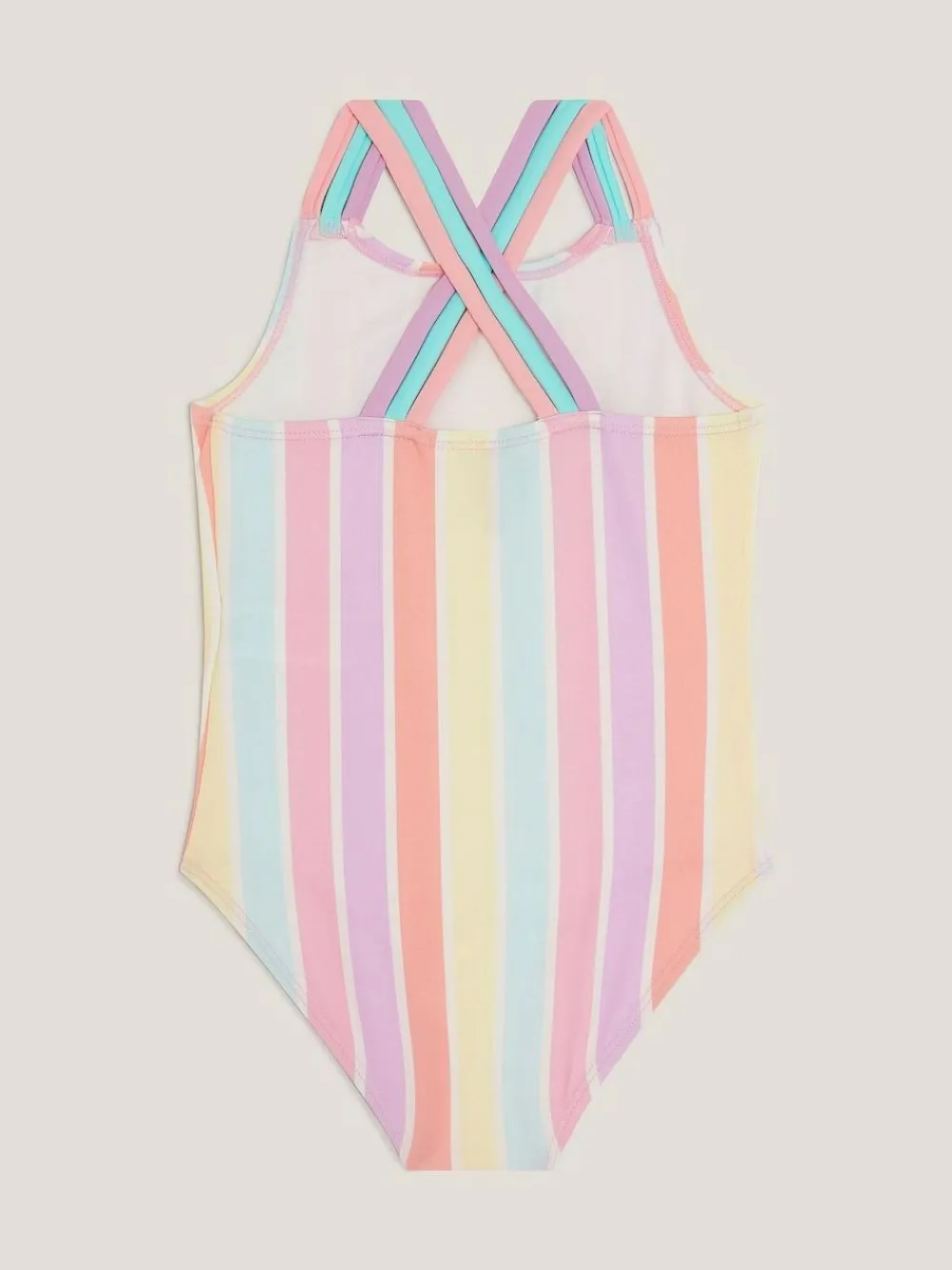 Hot Monsoon Pink Stripe Pastel Swimsuit