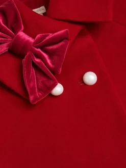 Clearance Monsoon Red Velvet Bow Cape