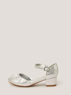 Monsoon Silver Applique Flower Two Part Heels^ Shoes
