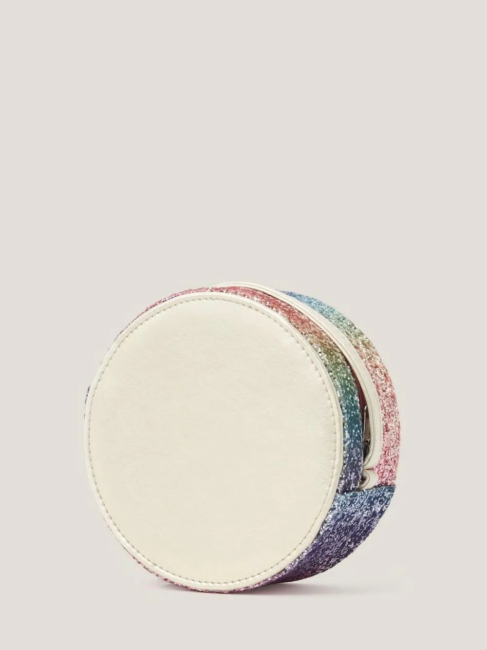 Sale Monsoon White Round Glittery Initial M Bag