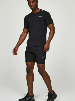 Monterrain Black Form Woven Running Shorts^ Shorts