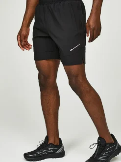 Monterrain Black Form Woven Running Shorts^ Shorts
